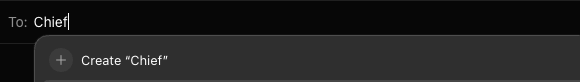 Create Chief row in the Grok Bot picker